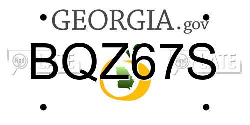 BQZ67S Georgia License Plate