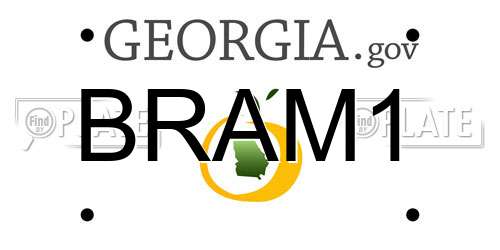 BRAM1 Georgia License Plate