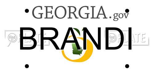 BRANDI Georgia License Plate