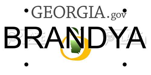 BRANDYA Georgia License Plate