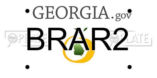 BRAR2 Georgia License Plate