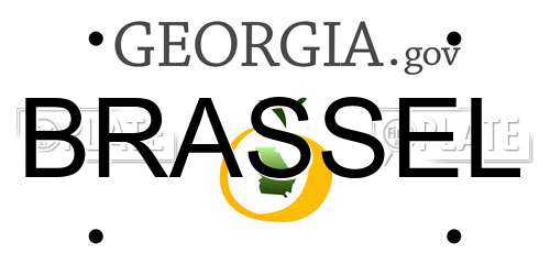 BRASSEL Georgia License Plate
