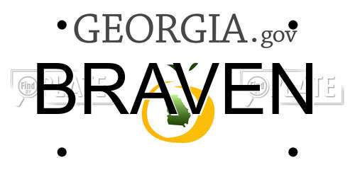 BRAVEN Georgia License Plate