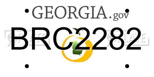 BRC2282 Georgia License Plate