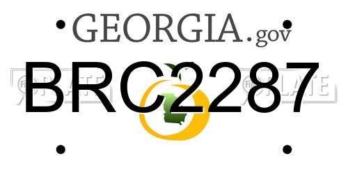 BRC2287 Georgia License Plate
