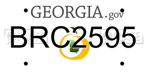 BRC2595 Georgia License Plate