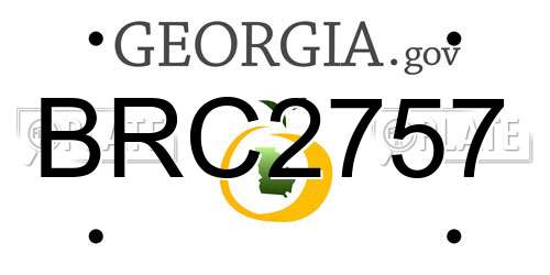 BRC2757 Georgia License Plate