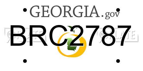 BRC2787 Georgia License Plate