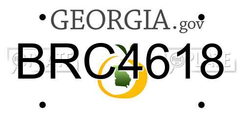 BRC4618 Georgia License Plate