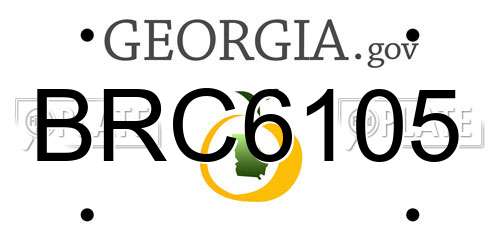 BRC6105 Georgia License Plate
