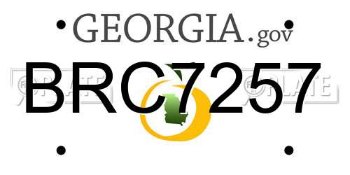 BRC7257 Georgia License Plate