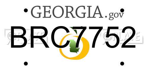 BRC7752 Georgia License Plate