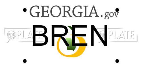 BREN Georgia License Plate