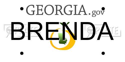 BRENDA Georgia License Plate