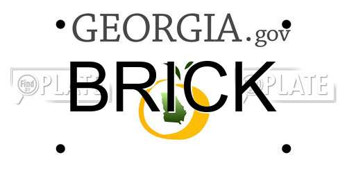 BRICK Georgia License Plate