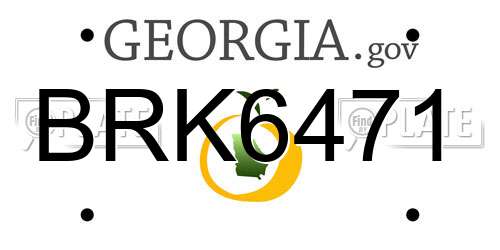 BRK6471 Georgia License Plate