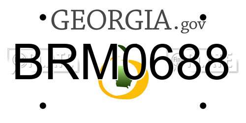 BRM0688 Georgia License Plate