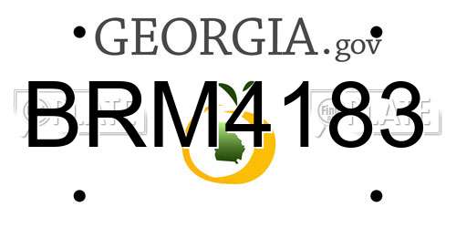 BRM4183 Georgia License Plate