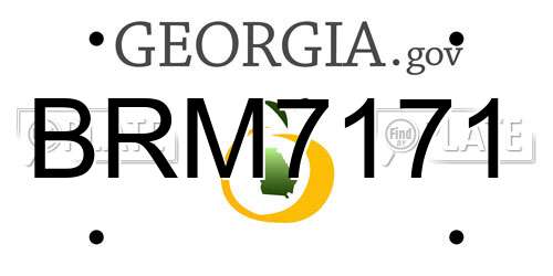 BRM7171 Georgia License Plate