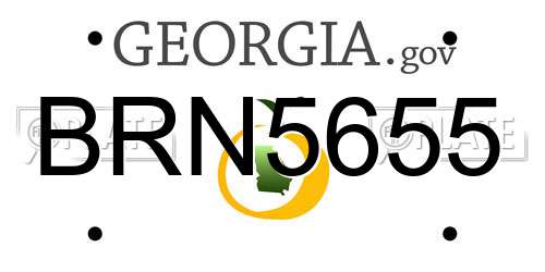 BRN5655 Georgia License Plate