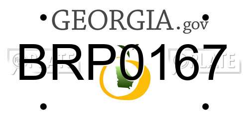 BRP0167 Georgia License Plate