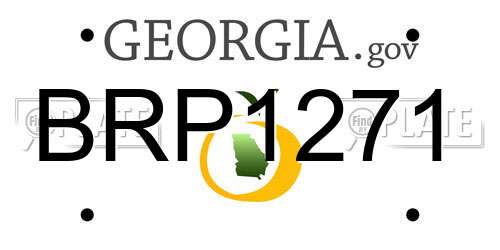 BRP1271 Georgia License Plate