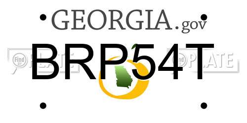 BRP54T Georgia License Plate