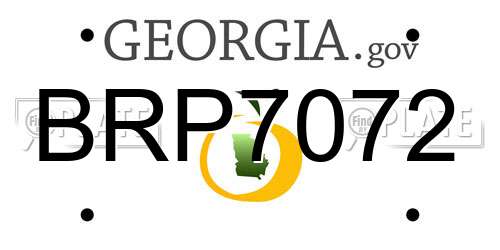BRP7072 Georgia License Plate
