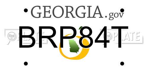 BRP84T Georgia License Plate