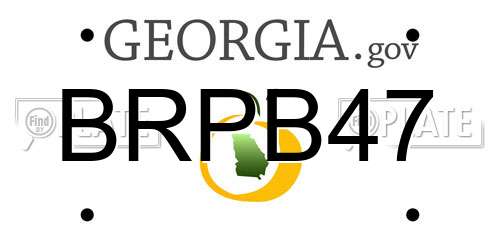 BRPB47 Georgia License Plate