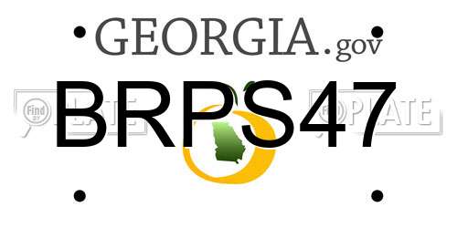 BRPS47 Georgia License Plate