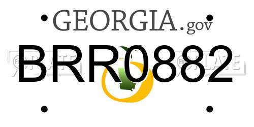 BRR0882 Georgia License Plate