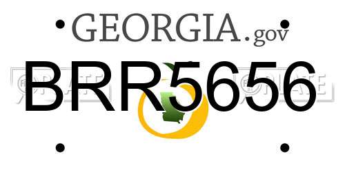 BRR5656 Georgia License Plate