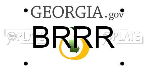 BRRR Georgia License Plate