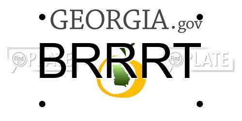 BRRRT Georgia License Plate