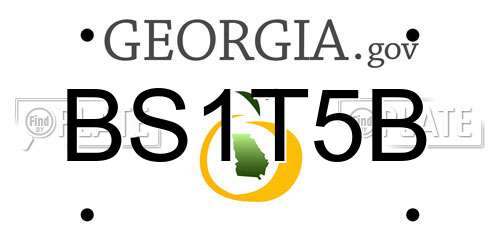 BS1T5B Georgia License Plate