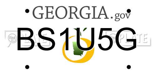 BS1U5G Georgia License Plate