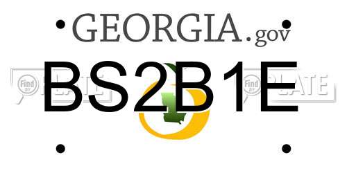 BS2B1E Georgia License Plate