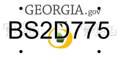 BS2D775 Georgia License Plate
