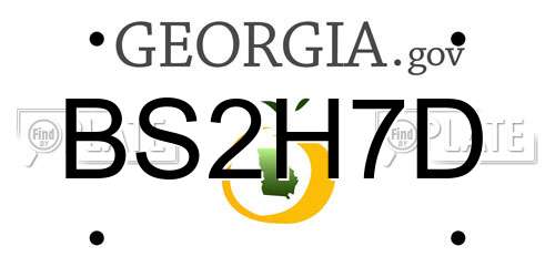 BS2H7D Georgia License Plate