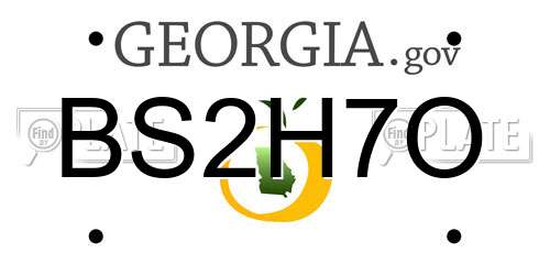 BS2H7O Georgia License Plate