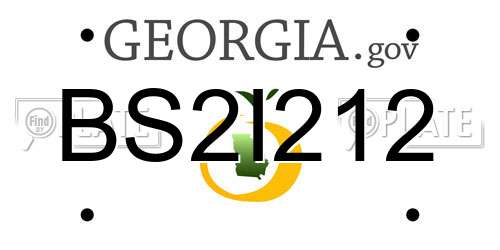 BS2I212 Georgia License Plate