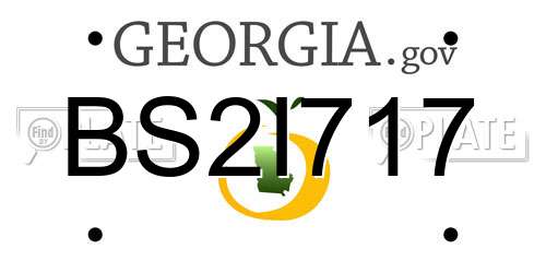 BS2I717 Georgia License Plate
