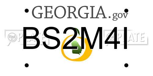 BS2M4I Georgia License Plate