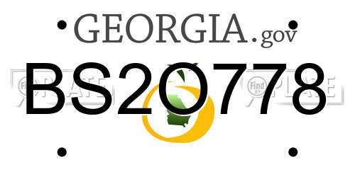 BS2O778 Georgia License Plate