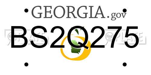 BS2Q275 Georgia License Plate