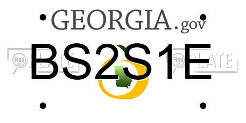 BS2S1E Georgia License Plate