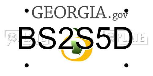 BS2S5D Georgia License Plate
