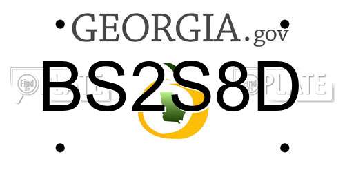 BS2S8D Georgia License Plate