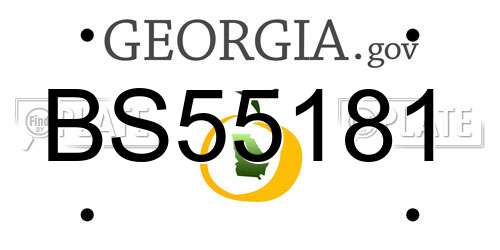 BS55181 Georgia License Plate